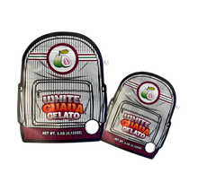 Load image into Gallery viewer, Backpack Boyz White Guava Gelato cut out Mylar zip lock bag 3.5G
