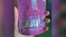 Load and play video in Gallery viewer, Pink Mars Holographic Mylar bag 3.5g - For Flower- Black Unicorn
