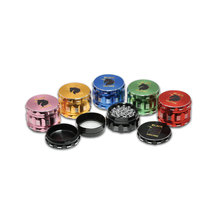 Load image into Gallery viewer, Aluminum Grinder with Pollen Catcher. Large 4 Piece, 2.5&quot; (Black)
