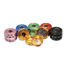 Load image into Gallery viewer, Aluminum Grinder with Pollen Catcher. Large 4 Piece, 2.5&quot; (Black)
