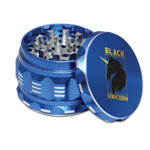 Load image into Gallery viewer, Aluminum Grinder with Pollen Catcher. Large 4 Piece, 2.5&quot; (Blue)
