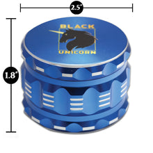 Load image into Gallery viewer, Aluminum Grinder with Pollen Catcher. Large 4 Piece, 2.5&quot; (Blue)
