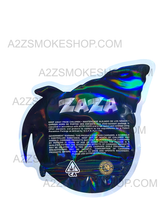 Load image into Gallery viewer, Black Unicorn Zaza cut out Holographic Mylar bag 3.5g
