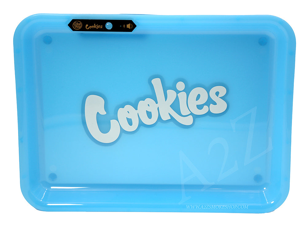 Cookies Bluetooth LED Glow Rolling Tray Lights up Rechargeable - Glossy Finish