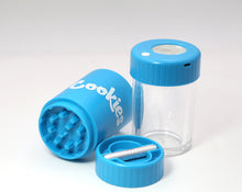 Load image into Gallery viewer, Cookies Mag Jar with Grinder -Airtight storage container led magnifying jar (Blue)
