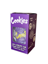 Load image into Gallery viewer, Cookies Mag Jar with Grinder -Airtight storage stash container led magnifying jar (Purple)

