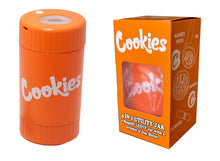 Load image into Gallery viewer, Cookies Mag Jar with Grinder -Airtight storage stash container led magnifying jar(Orange)
