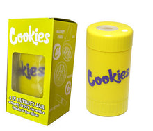Load image into Gallery viewer, Cookies Mag Jar with Grinder -Airtight storage stash container led magnifying jar(Yellow)
