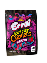 Load image into Gallery viewer, Errlli Sour Terp Very Berry Crawlers 600mg Mylar bags packaging only 4x6
