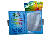 Load image into Gallery viewer, Limited Exclusive Puffport Emirate Gelato Mylar bags 3.5g  Jet Flo ZO Payd Passport shape with window (Empty Bag-Packaging only)
