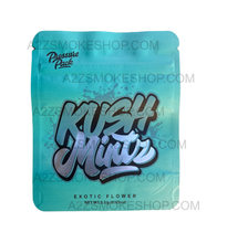 Load image into Gallery viewer, Pressure Pack Kush Mintz Holographic Mylar bag 3.5g Smell Proof Airtight Holographic Mylar Bag- Packaging Only

