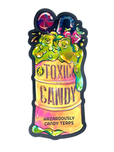 Load image into Gallery viewer, Toxic Candy Cut Out Mylar Bags 3.5g Die Cut Holographic Sherb Money
