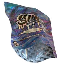 Load image into Gallery viewer, Slime Mylar bag 3.5g Holographic Blue- Packaging Only
