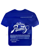 Load image into Gallery viewer, White Runtz Purple Cut out Mylar Bags by 3.5 Grams Smell Proof Die Cut T-shirt
