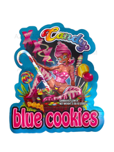 Load image into Gallery viewer, XXX Candy Blue Cookies Cut Out Mylar Bags 3.5g Die cut
