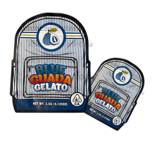 Load image into Gallery viewer, Backpack Boyz Blue Guava Gelato cut out Mylar zip lock bag 3.5G
