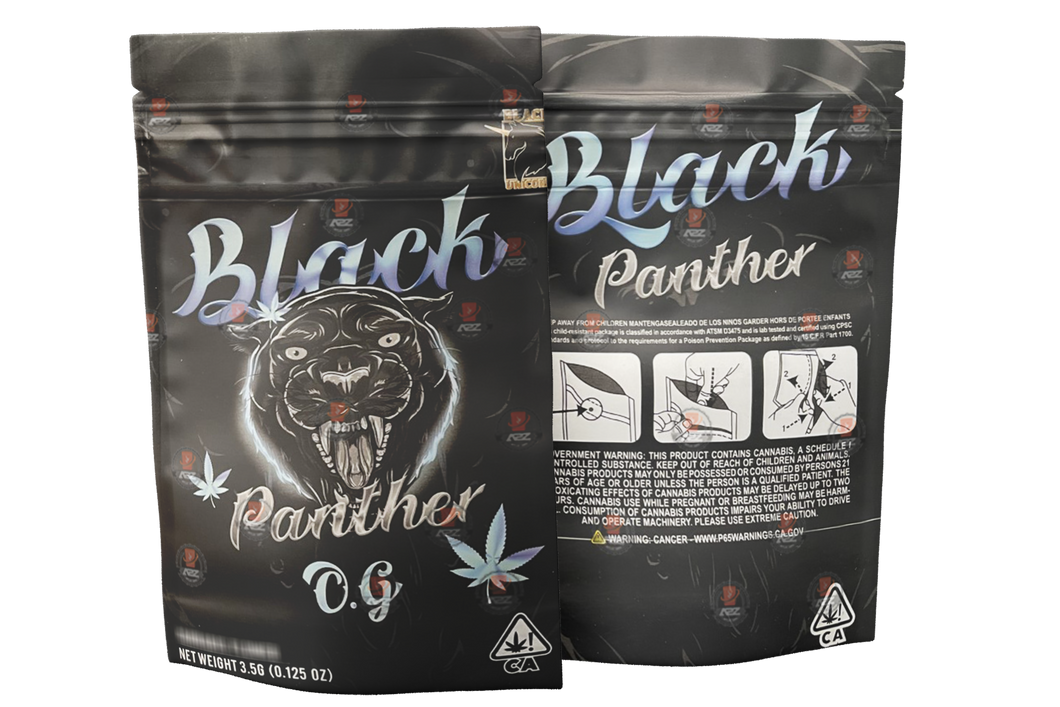Black Unicorn - Black Panther OG Blue Mylar bag 3.5g  Flower