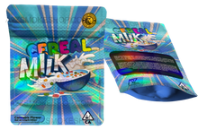 Load image into Gallery viewer, Black Unicorn Cereal Milk Holographic Mylar bag 3.5g
